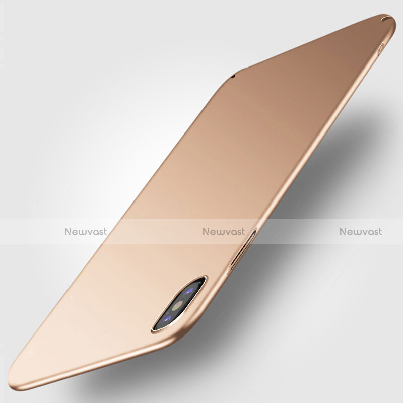 Hard Rigid Plastic Matte Finish Snap On Case M10 for Apple iPhone X Gold