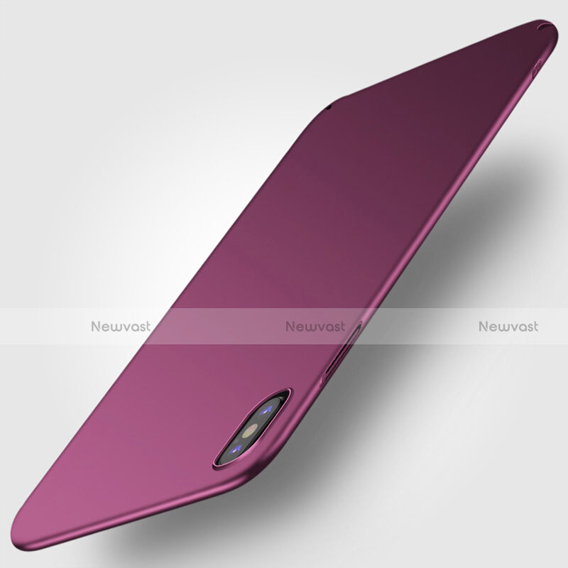 Hard Rigid Plastic Matte Finish Snap On Case M10 for Apple iPhone Xs Purple