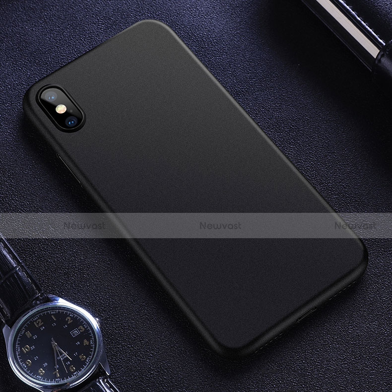 Hard Rigid Plastic Matte Finish Snap On Case M12 for Apple iPhone Xs Black