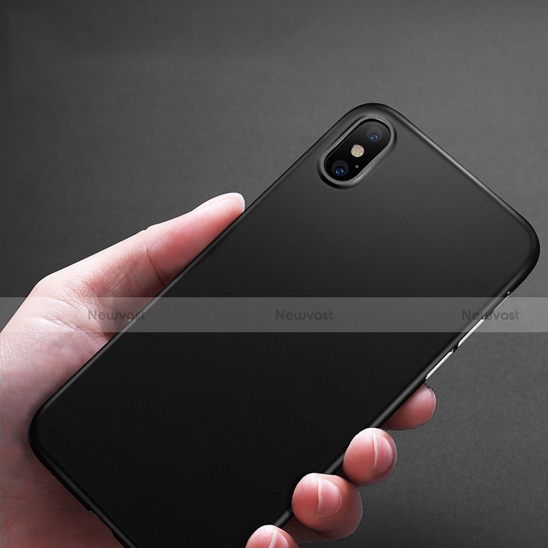 Hard Rigid Plastic Matte Finish Snap On Case M12 for Apple iPhone Xs Black