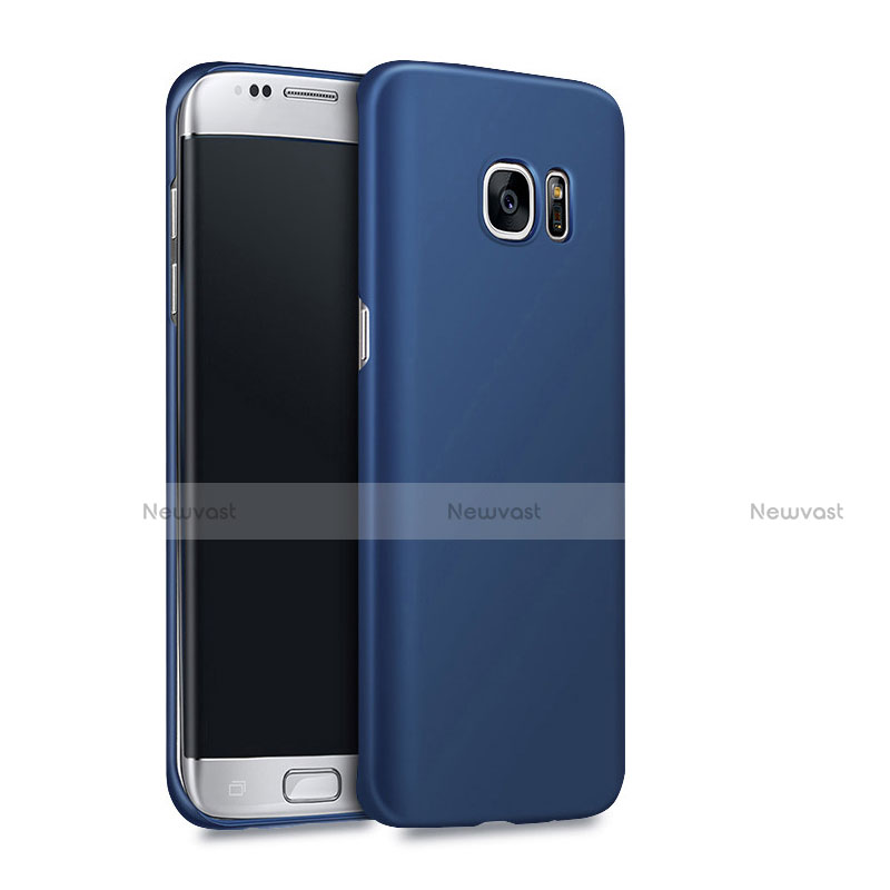 Hard Rigid Plastic Matte Finish Snap On Case Q02 for Samsung Galaxy S7 Edge G935F Blue