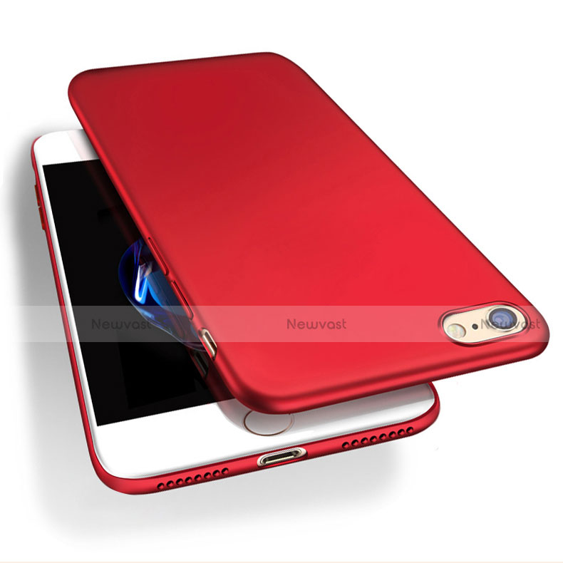 Hard Rigid Plastic Matte Finish Snap On Case Q03 for Apple iPhone 8 Red