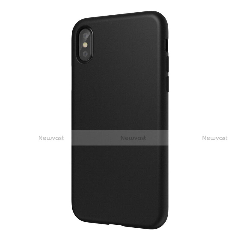 Hard Rigid Plastic Matte Finish Snap On Case S01 for Apple iPhone X Black