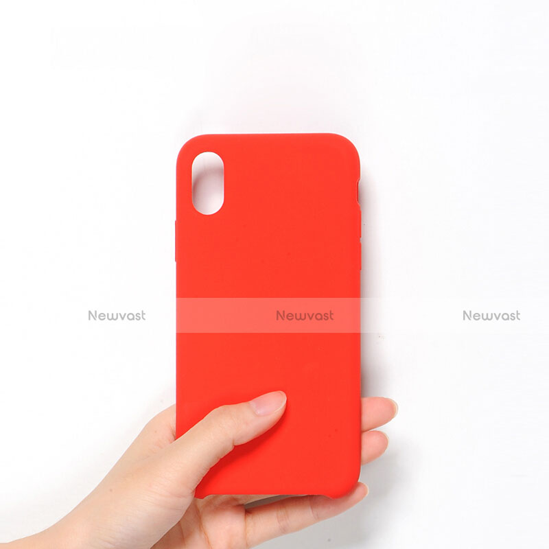 Hard Rigid Plastic Matte Finish Snap On Case S01 for Apple iPhone Xs Red