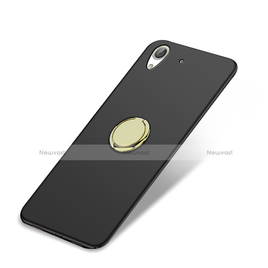 Hard Rigid Plastic Matte Finish Snap On Case with Finger Ring Stand A03 for Huawei Honor Holly 3 Black