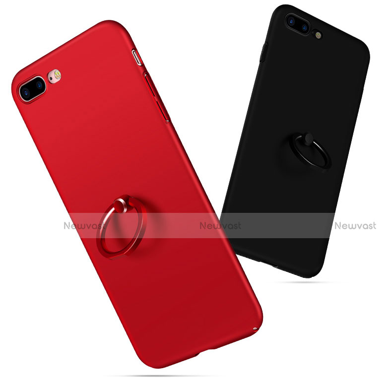 Hard Rigid Plastic Matte Finish Snap On Case with Finger Ring Stand F02 for Apple iPhone 7 Plus