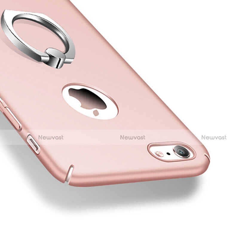 Hard Rigid Plastic Matte Finish Snap On Case with Finger Ring Stand for Apple iPhone 6S Pink