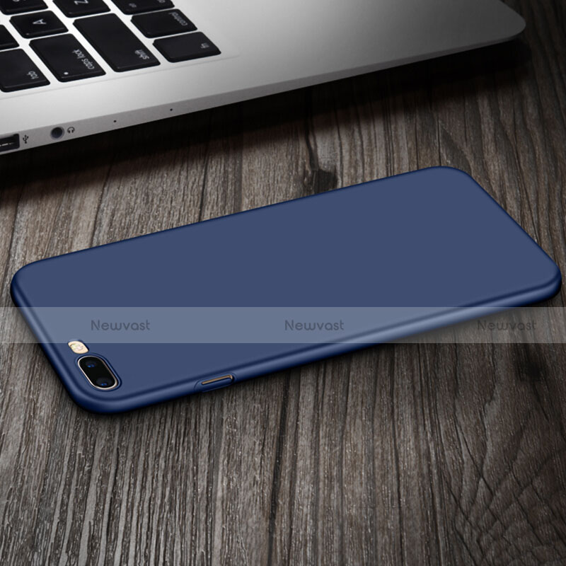 Hard Rigid Plastic Matte Finish Snap On Case with Finger Ring Stand for Apple iPhone 7 Plus Blue