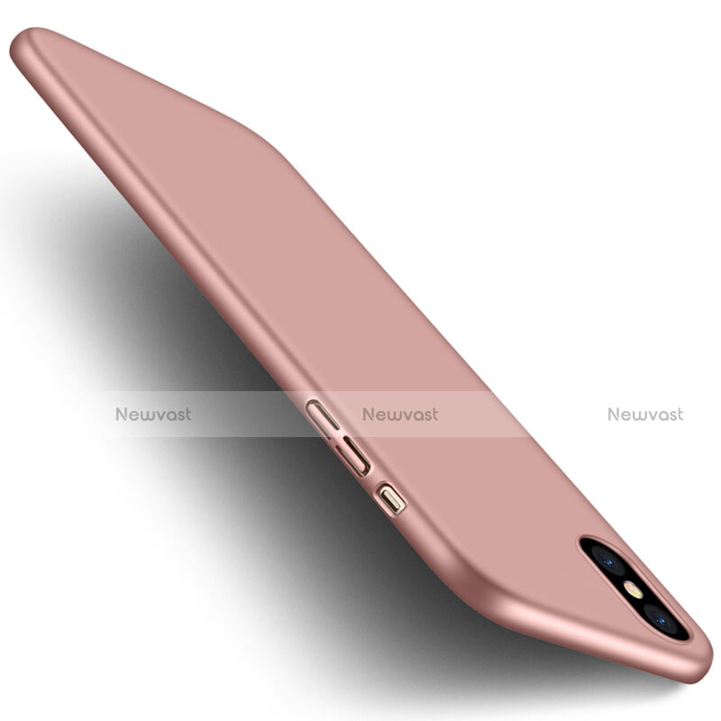 Hard Rigid Plastic Matte Finish Snap On Case with Finger Ring Stand for Apple iPhone Xs Max Pink