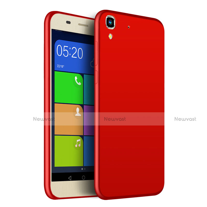 Hard Rigid Plastic Matte Finish Snap On Case with Finger Ring Stand for Huawei Honor 4A Red