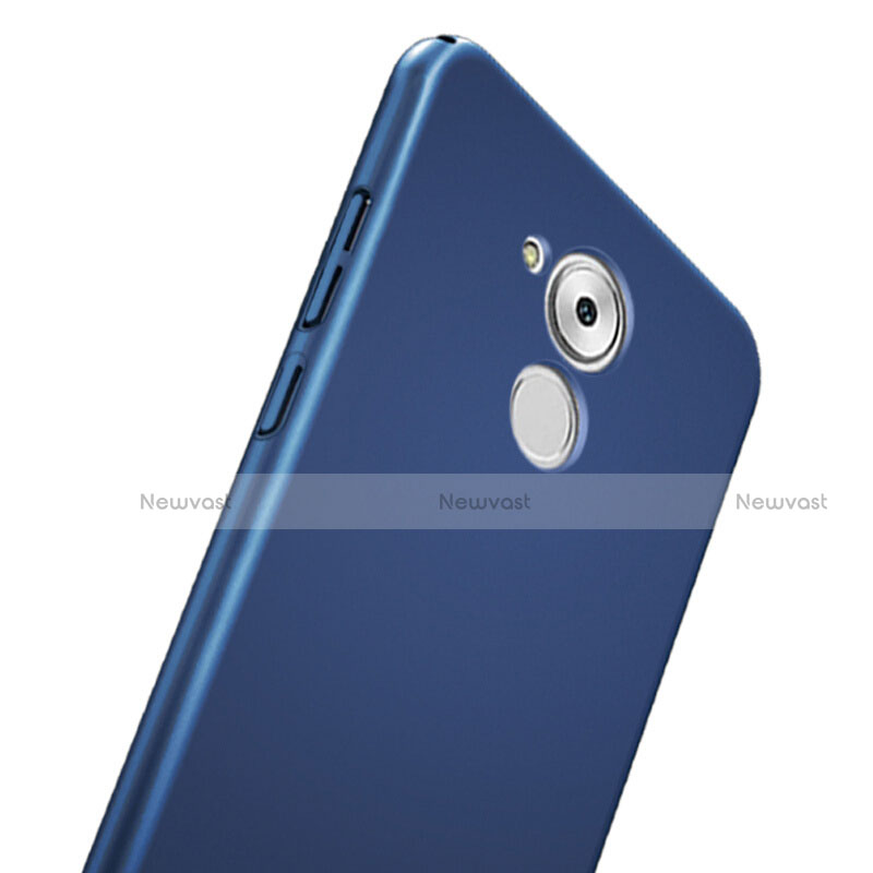 Hard Rigid Plastic Matte Finish Snap On Case with Finger Ring Stand for Huawei Honor 6C Blue