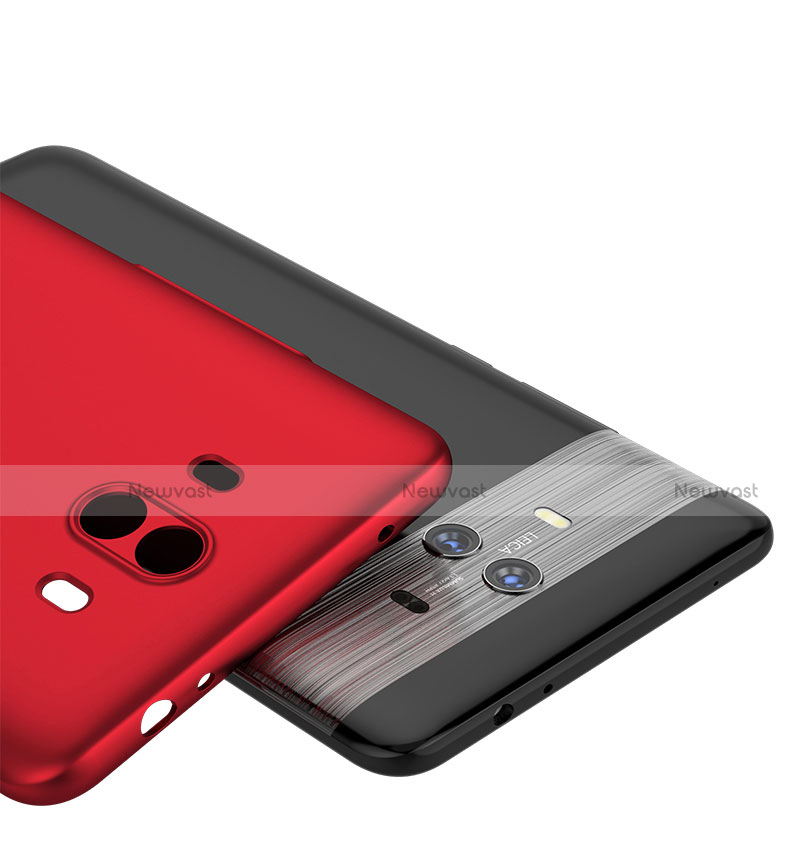 Hard Rigid Plastic Matte Finish Snap On Case with Finger Ring Stand for Huawei Mate 10 Red