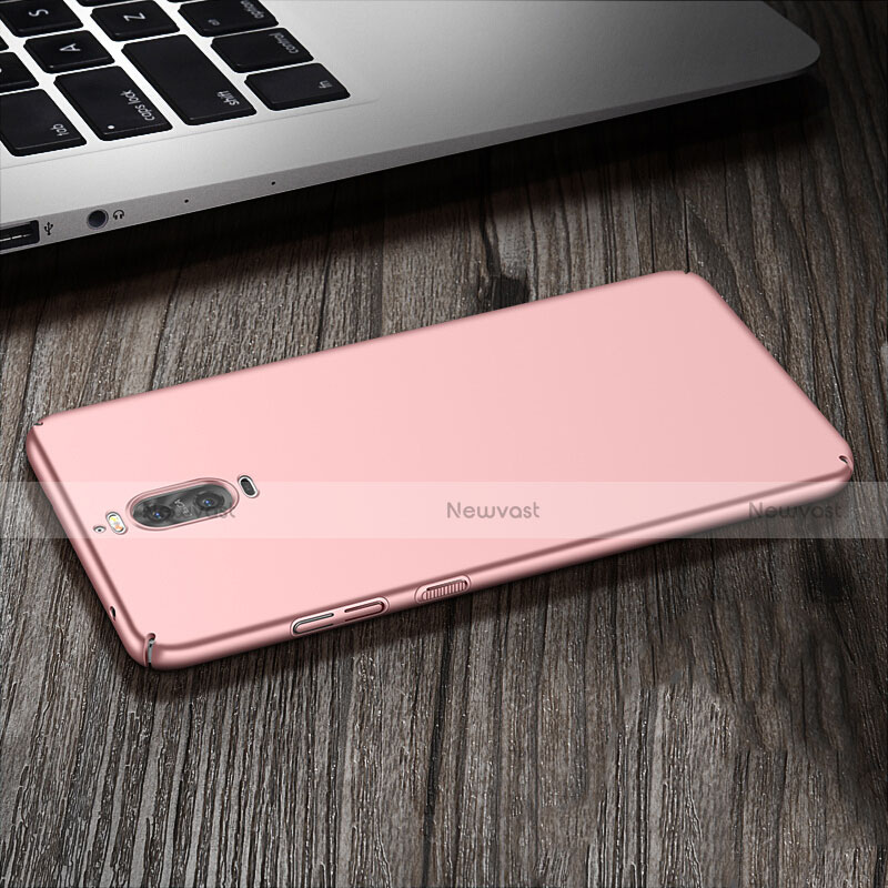 Hard Rigid Plastic Matte Finish Snap On Case with Finger Ring Stand for Huawei Mate 9 Pro Rose Gold