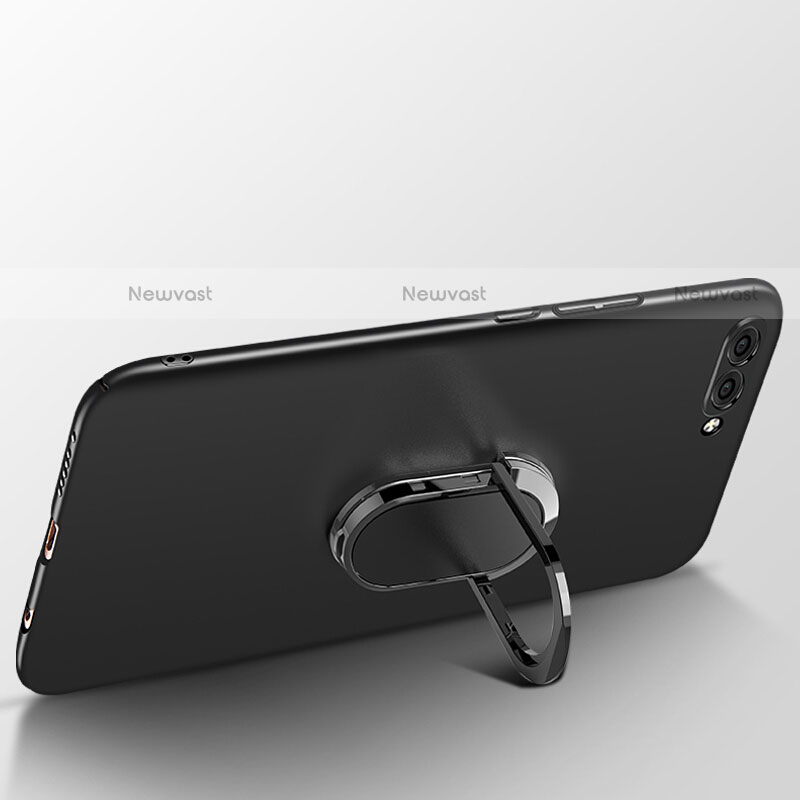 Hard Rigid Plastic Matte Finish Snap On Case with Finger Ring Stand for Huawei Nova 2S Black