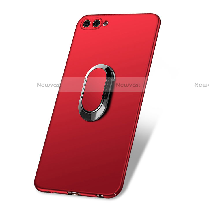 Hard Rigid Plastic Matte Finish Snap On Case with Finger Ring Stand for Huawei Nova 2S Red