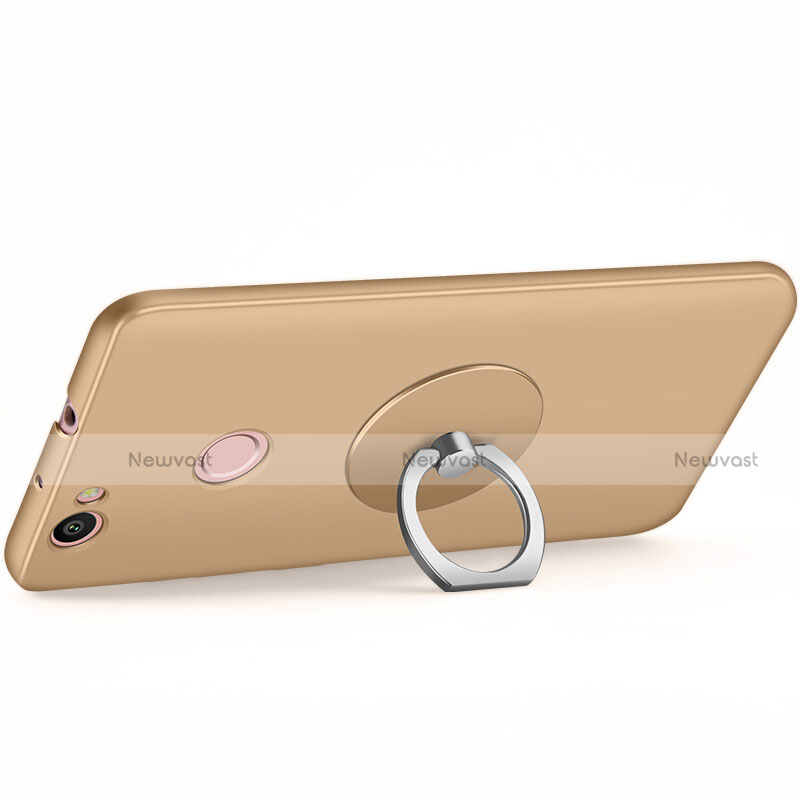 Hard Rigid Plastic Matte Finish Snap On Case with Finger Ring Stand for Huawei Nova Gold