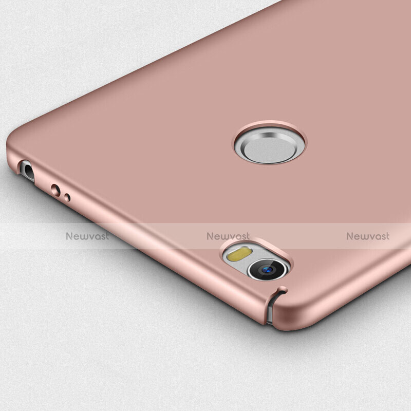 Hard Rigid Plastic Matte Finish Snap On Case with Finger Ring Stand for Xiaomi Mi Max Rose Gold