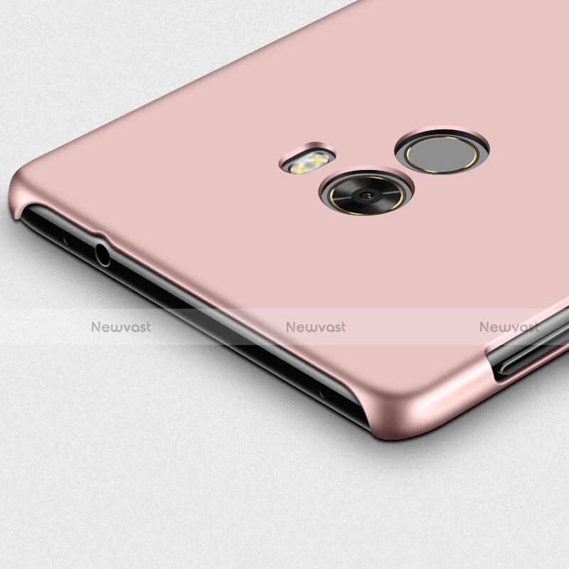 Hard Rigid Plastic Matte Finish Snap On Case with Finger Ring Stand for Xiaomi Mi Mix Rose Gold