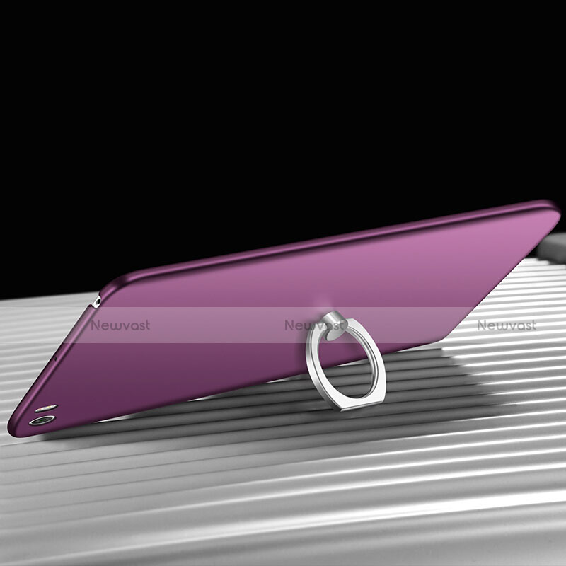 Hard Rigid Plastic Matte Finish Snap On Case with Finger Ring Stand for Xiaomi Mi Note Purple