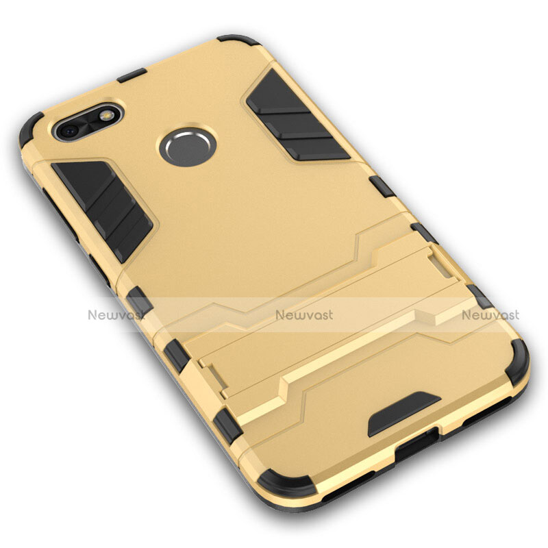 Hard Rigid Plastic Matte Finish Snap On Case with Stand for Huawei Enjoy 7 Gold