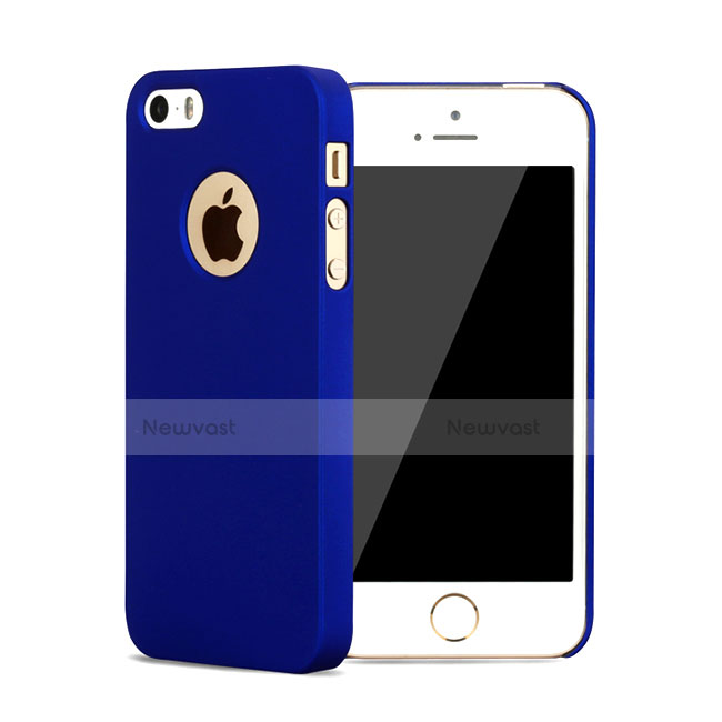 Hard Rigid Plastic Matte Finish Snap On Cover for Apple iPhone SE Blue