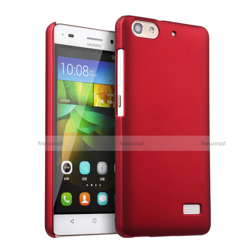 Hard Rigid Plastic Matte Finish Snap On Cover for Huawei G Play Mini Red