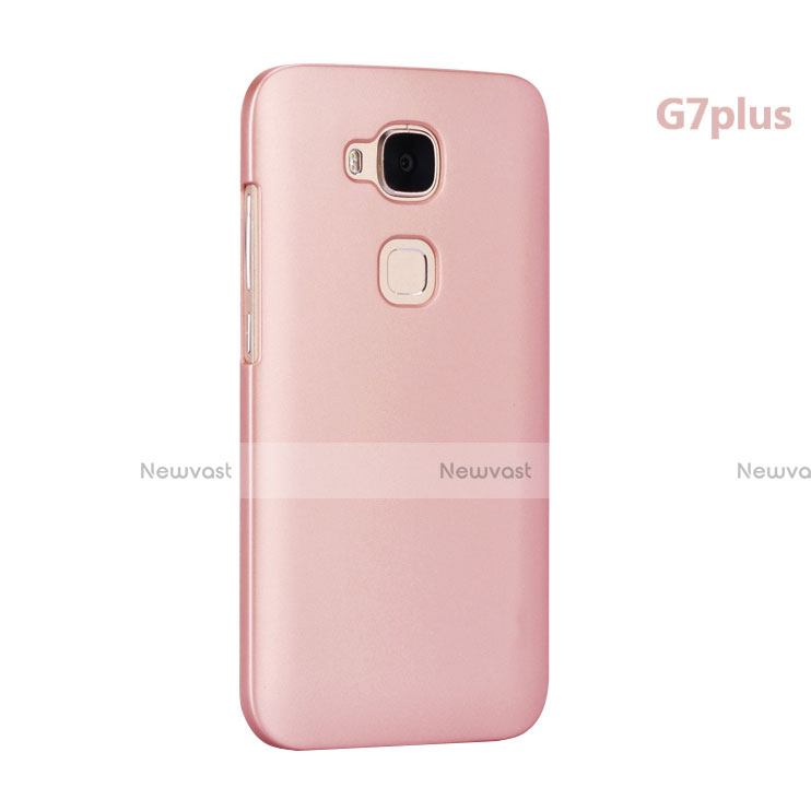 Hard Rigid Plastic Matte Finish Snap On Cover for Huawei G7 Plus Pink