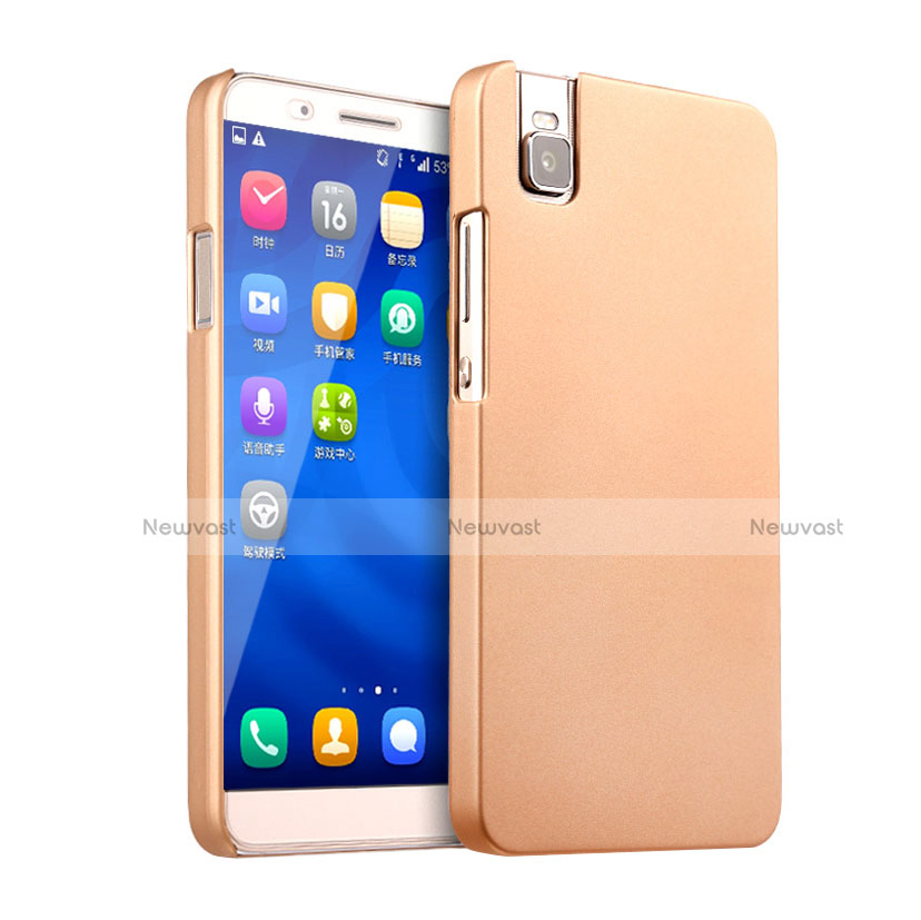 Hard Rigid Plastic Matte Finish Snap On Cover for Huawei Honor 7i shot X Rose Gold