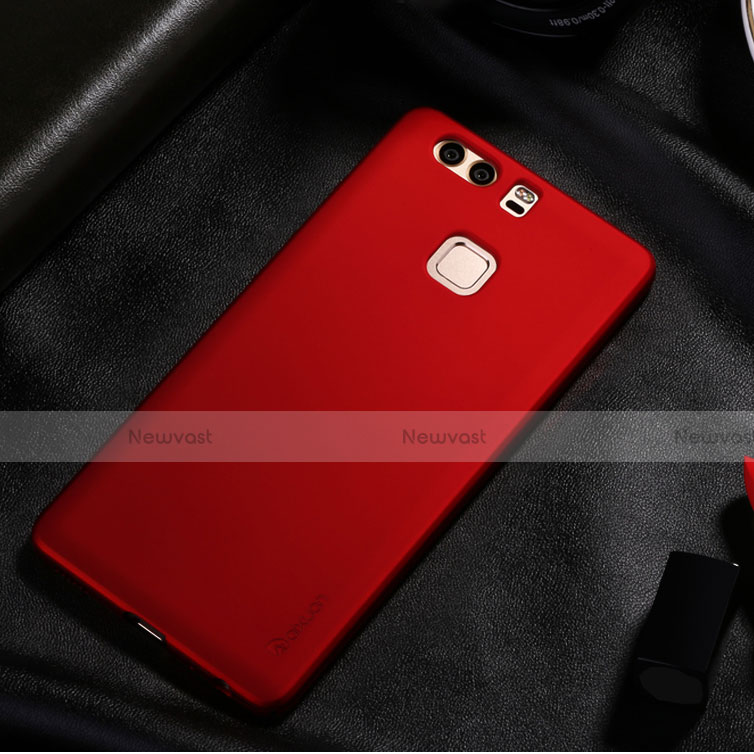 Hard Rigid Plastic Matte Finish Snap On Cover for Huawei P9 Red