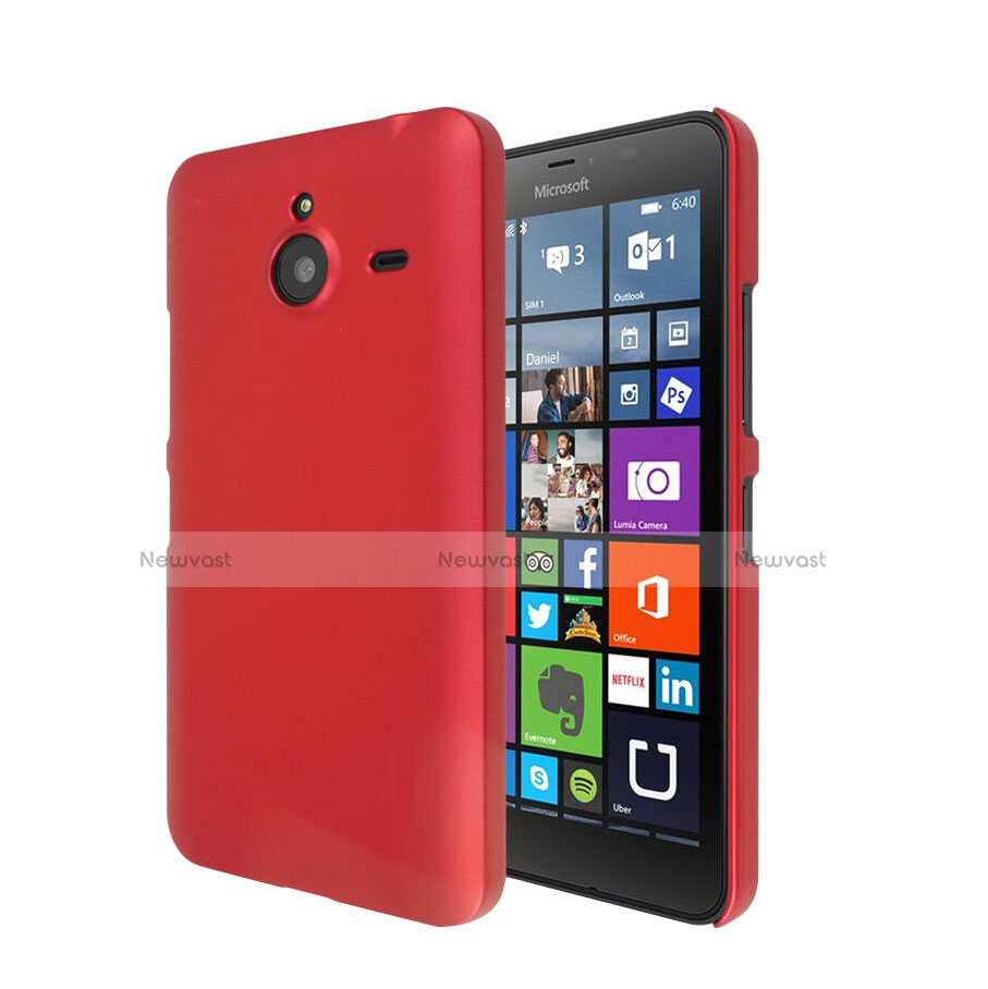 Hard Rigid Plastic Matte Finish Snap On Cover for Microsoft Lumia 640 XL Lte Red