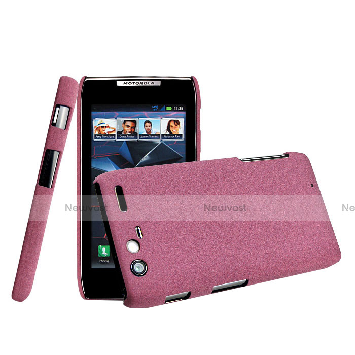 Hard Rigid Plastic Matte Finish Snap On Cover for Motorola Razr XT910 Pink