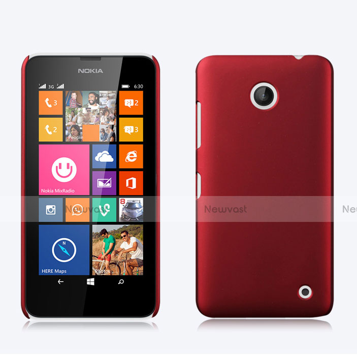 Hard Rigid Plastic Matte Finish Snap On Cover for Nokia Lumia 635 Red