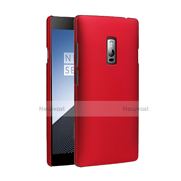 Hard Rigid Plastic Matte Finish Snap On Cover for OnePlus 2 Red