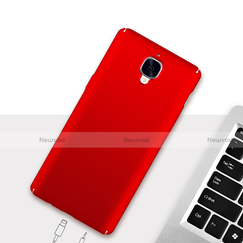 Hard Rigid Plastic Matte Finish Snap On Cover for OnePlus 3 Red