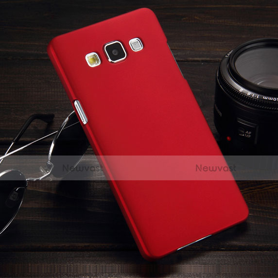 Hard Rigid Plastic Matte Finish Snap On Cover for Samsung Galaxy A5 Duos SM-500F Red