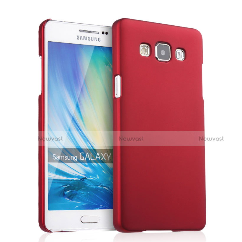 Hard Rigid Plastic Matte Finish Snap On Cover for Samsung Galaxy A5 SM-500F Red