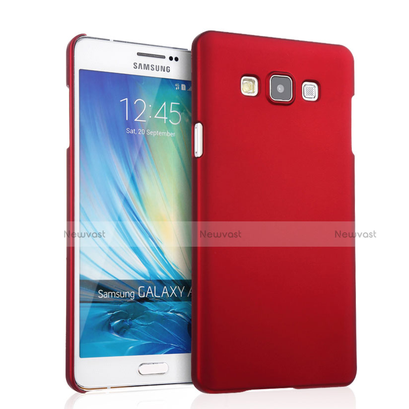 Hard Rigid Plastic Matte Finish Snap On Cover for Samsung Galaxy A7 Duos SM-A700F A700FD Red