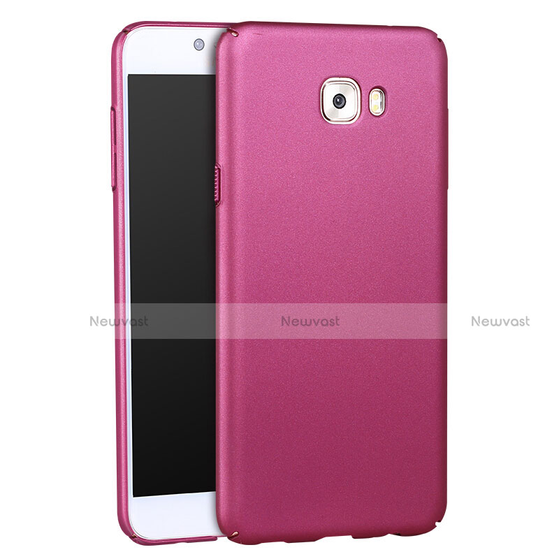 Hard Rigid Plastic Matte Finish Snap On Cover for Samsung Galaxy C7 Pro C7010 Purple