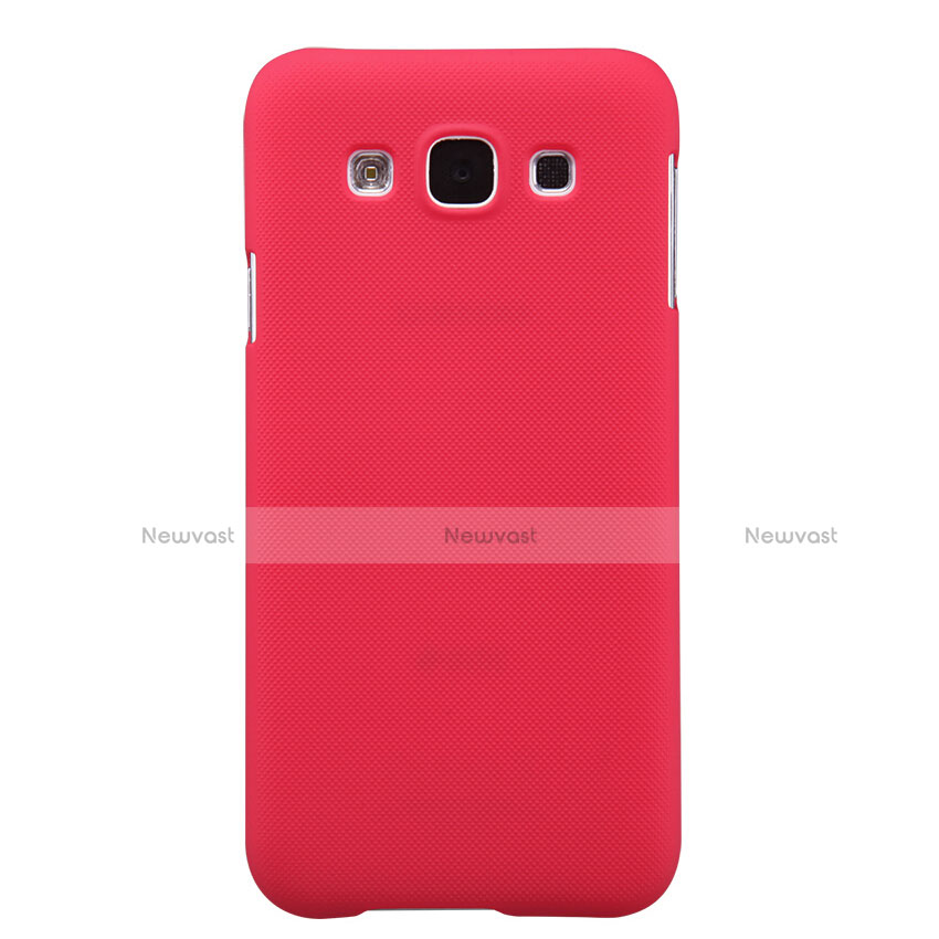 Hard Rigid Plastic Matte Finish Snap On Cover for Samsung Galaxy E5 SM-E500F E500H Red