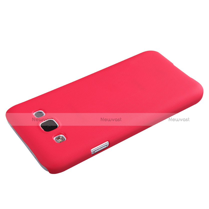 Hard Rigid Plastic Matte Finish Snap On Cover for Samsung Galaxy E5 SM-E500F E500H Red