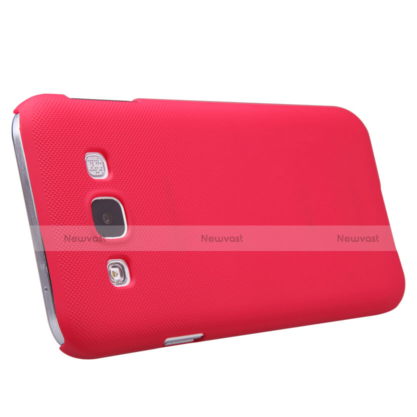 Hard Rigid Plastic Matte Finish Snap On Cover for Samsung Galaxy E5 SM-E500F E500H Red