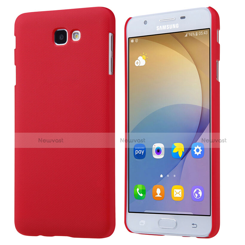 Hard Rigid Plastic Matte Finish Snap On Cover for Samsung Galaxy J5 Prime G570F Red