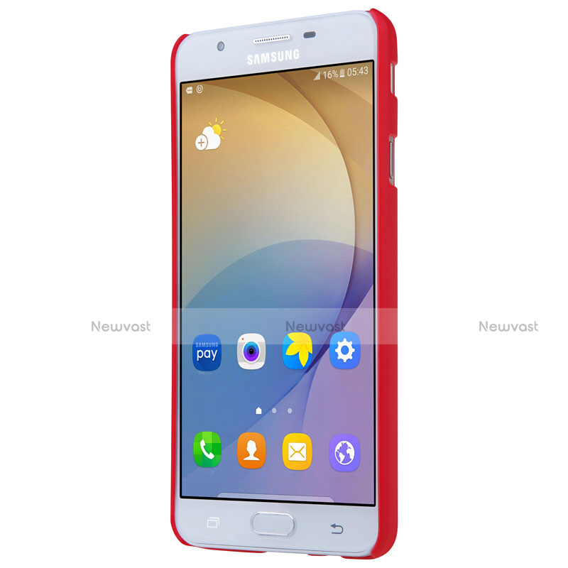 Hard Rigid Plastic Matte Finish Snap On Cover for Samsung Galaxy J5 Prime G570F Red