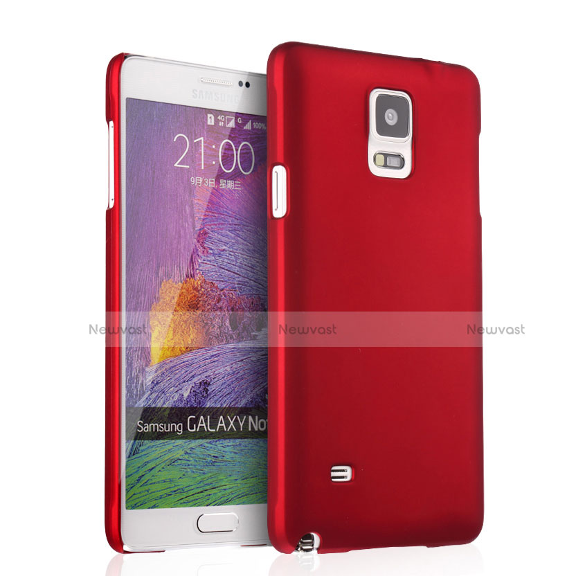 Hard Rigid Plastic Matte Finish Snap On Cover for Samsung Galaxy Note 4 SM-N910F Red