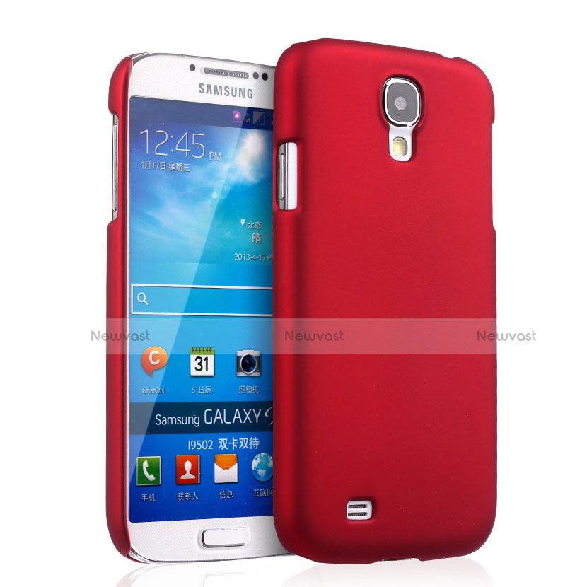 Hard Rigid Plastic Matte Finish Snap On Cover for Samsung Galaxy S4 IV Advance i9500 Red