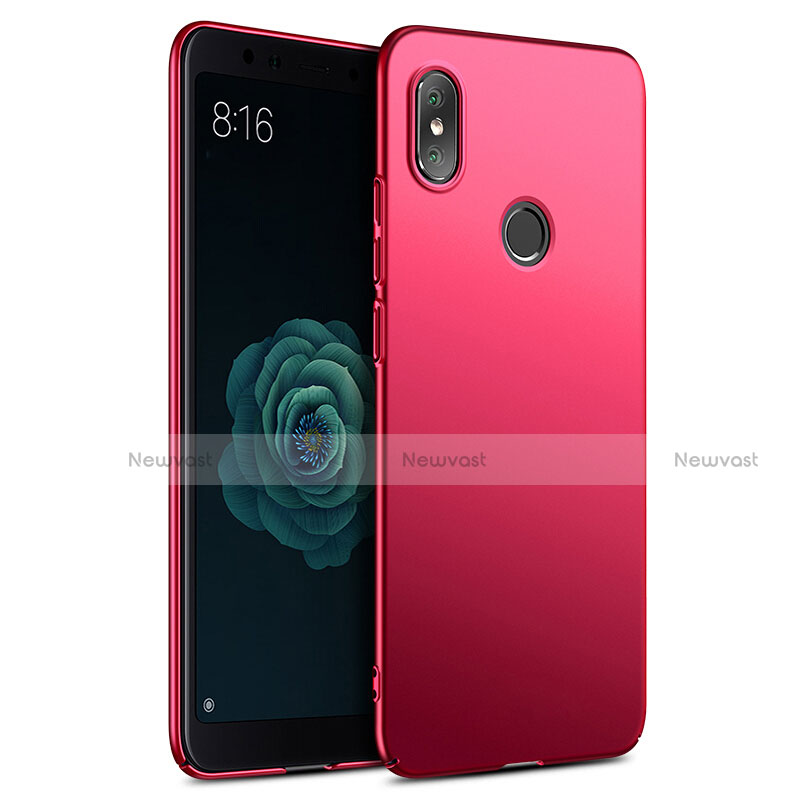 Hard Rigid Plastic Matte Finish Snap On Cover for Xiaomi Mi 6X Red