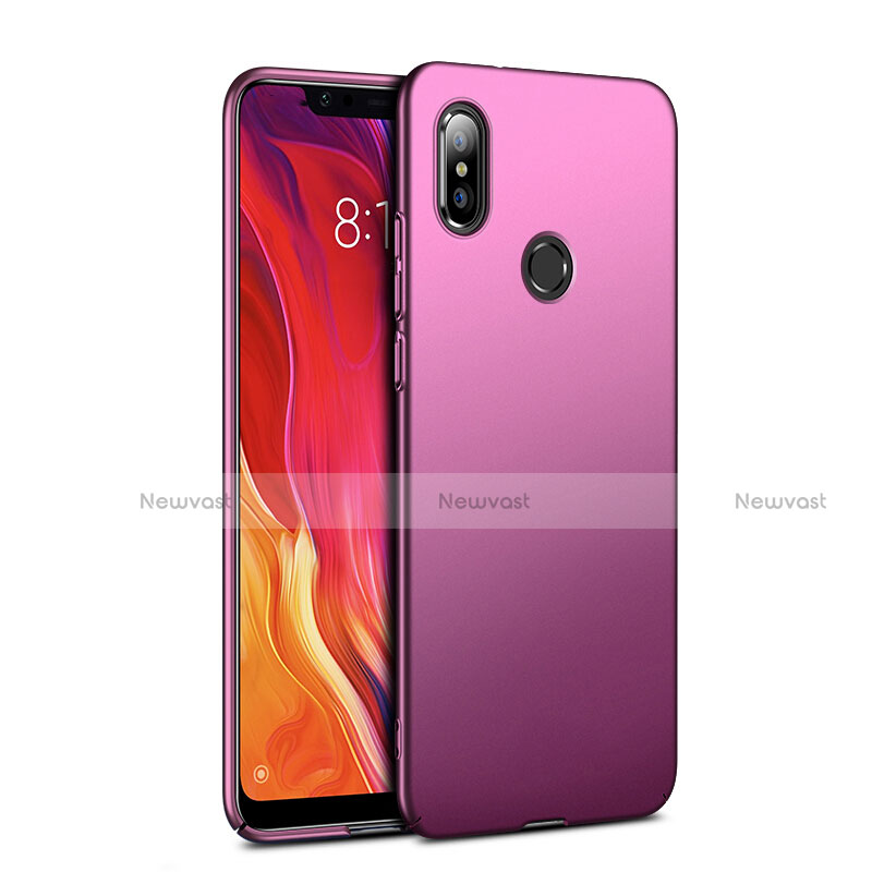 Hard Rigid Plastic Matte Finish Snap On Cover for Xiaomi Mi 8 Purple