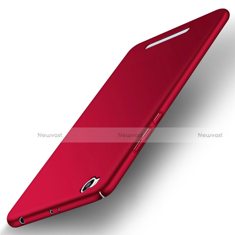 Hard Rigid Plastic Matte Finish Snap On Cover for Xiaomi Redmi 3 Red