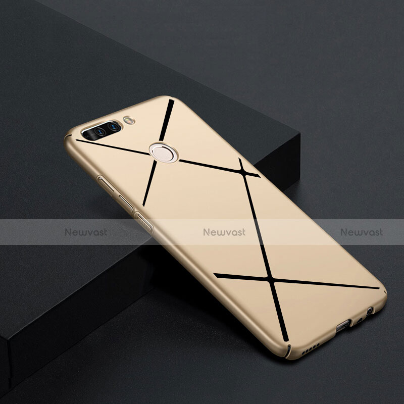 Hard Rigid Plastic Matte Finish Snap On Cover Line for Huawei Honor 8 Pro Gold