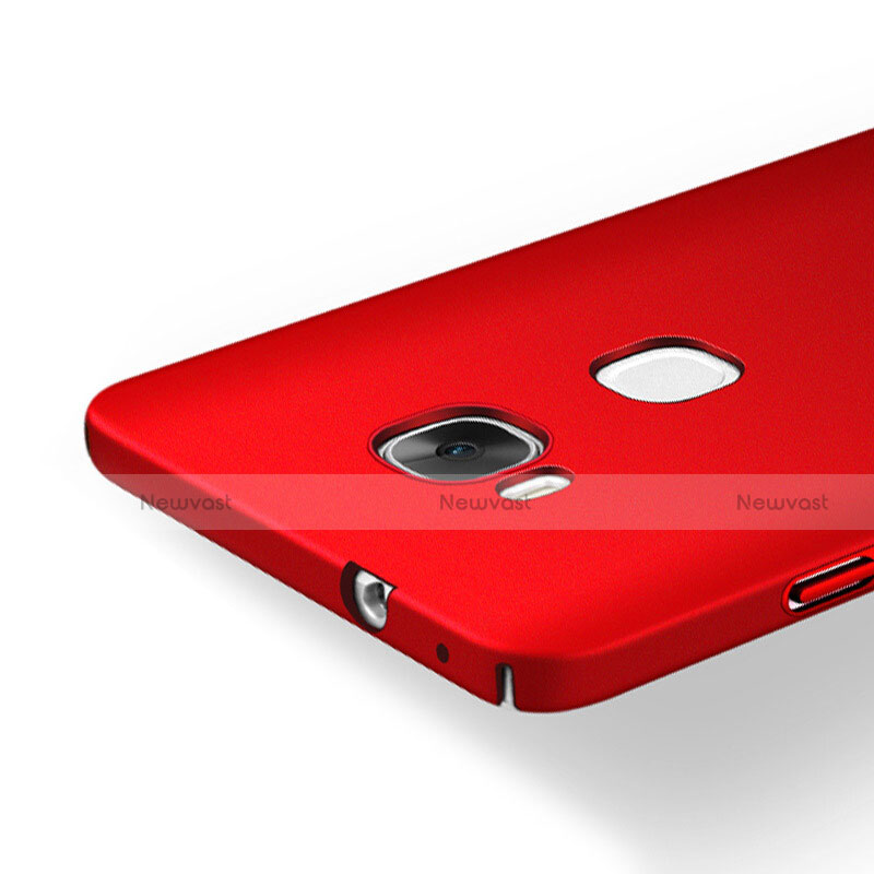 Hard Rigid Plastic Matte Finish Snap On Cover M01 for Huawei Honor X5 Red